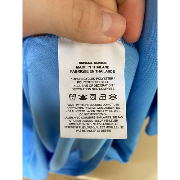 Nike Dri-Fit Mens Blue Polo Shirt XXL Standard Fit Recycled Polyester collared - Picture 4 of 6